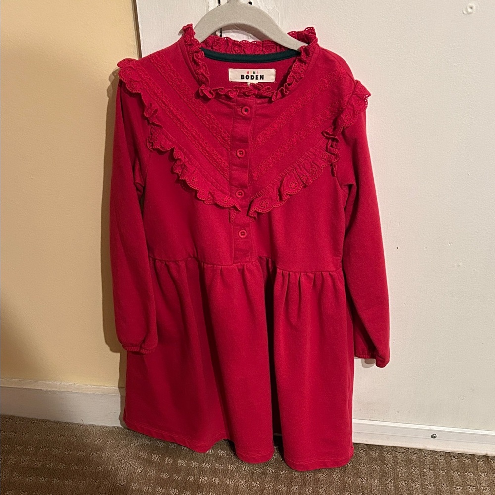 Mini Boden Pink Ruffle Dress